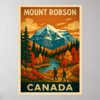 Affiche Mont Robson Canada V04