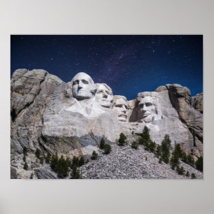 Affiche Mont Rushmore Timelapse Sky