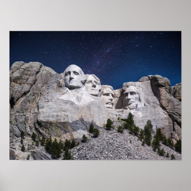 Affiche Mont Rushmore Timelapse Sky (Devant)