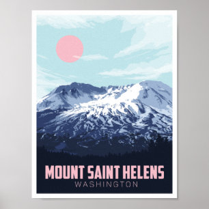 Affiche Mont Saint Helens, Washington