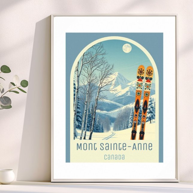Affiche Mont Sainte-Anne Canada ski resort  (Créateur téléchargé)