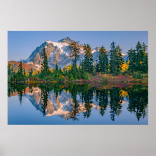Affiche Mont Shuksan reflété dans le lac Reflection