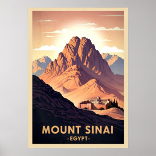 Affiche Mont Sinaï Égypte V04