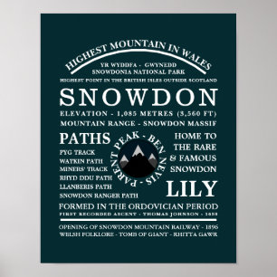 Affiche Mont Snowdon, Information sur l'expédition en mont