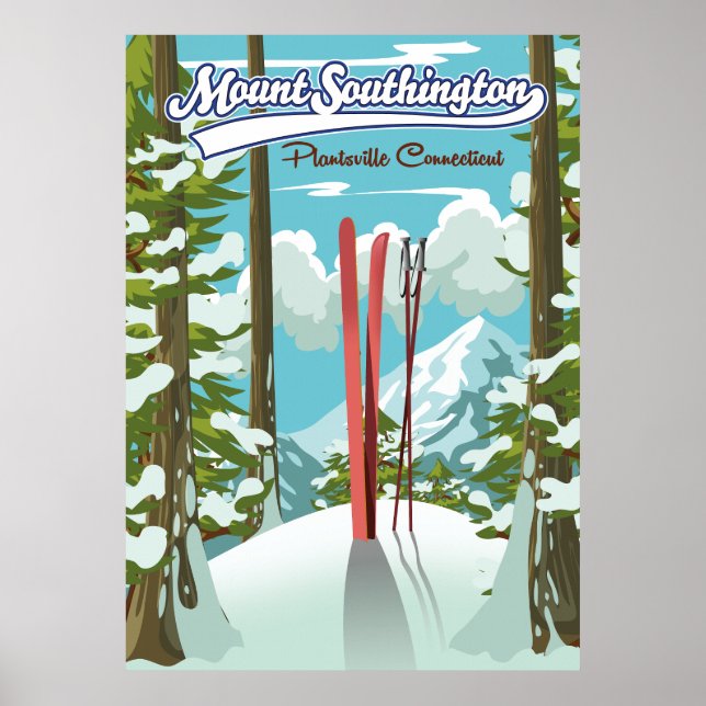 Affiche mont southington plantsville, connecticut ski (Devant)