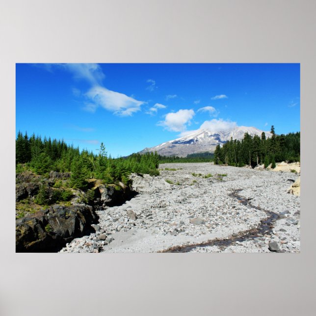 Affiche Mont St Helens, photographie de paysage, Seattle (Devant)