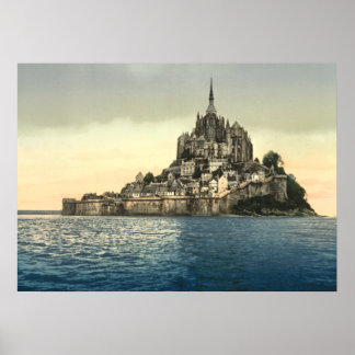 Affiche Mont St Michel II, Normandy, France