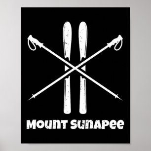 Affiche Mont Sunapee New Hampshire Ski alpin Nordique