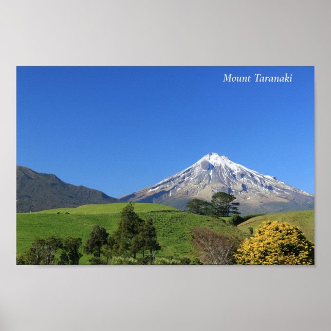 Affiche Mont Taranaki, Nouvelle-Zélande (Devant)
