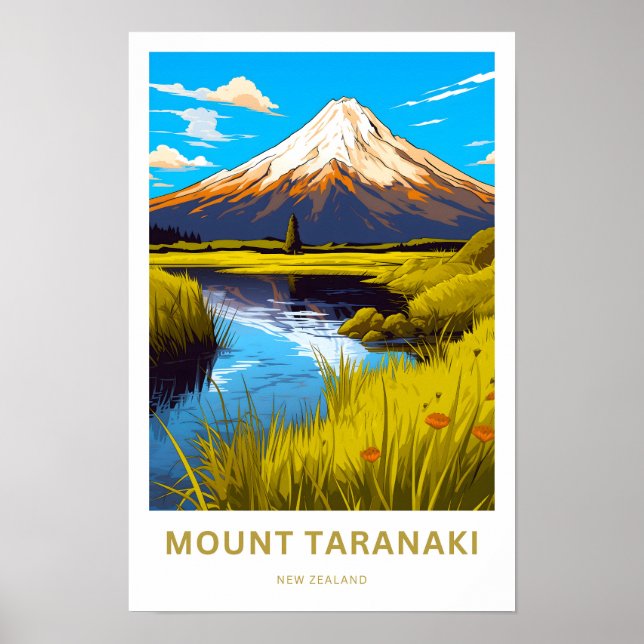 Affiche Mont Taranaki Nouvelle-Zélande Imprimer (Devant)