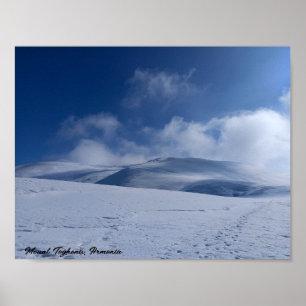 Affiche Mont Teghenis Pic enneigé personnalisé