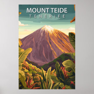 Affiche Mont Teide Tenerife Pic Volcanique Voyage