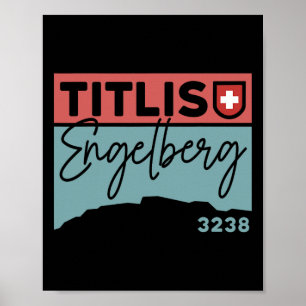 Affiche Mont Titlis Engelberg Suisse Randonnée Randonnée S