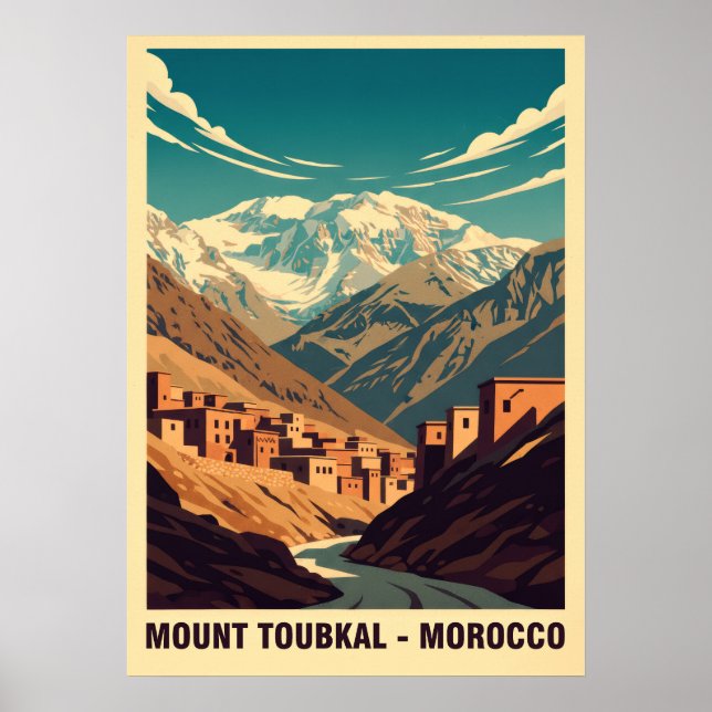 Affiche Mont Toubkal Maroc V01 (Devant)