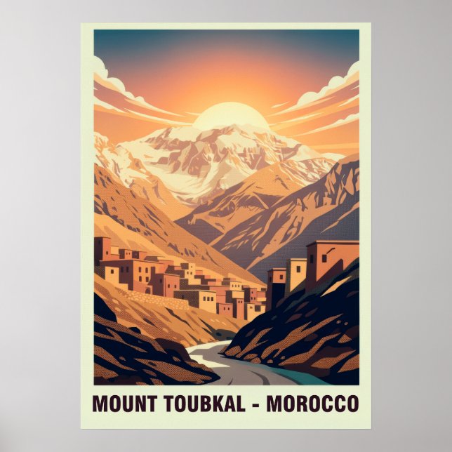 Affiche Mont Toubkal Maroc V02 (Devant)