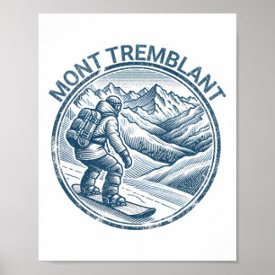 Affiche Mont Tremblant Canada Snowboard Snowboard