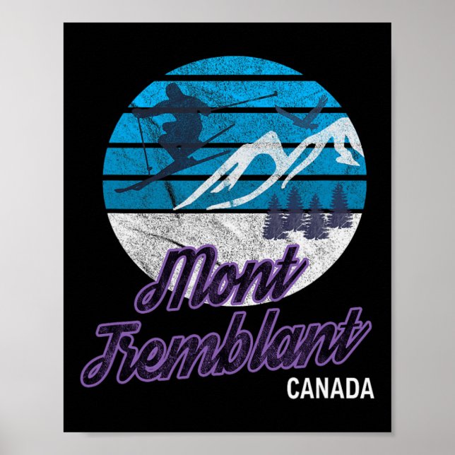 Affiche Mont-tremblant Québec Canada Station de ski Snowbo (Devant)