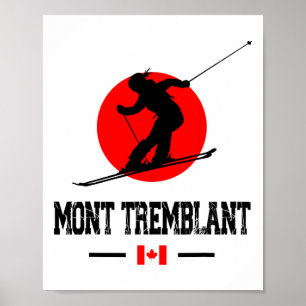 Affiche Mont Tremblant Québec Canada Station de ski Sou
