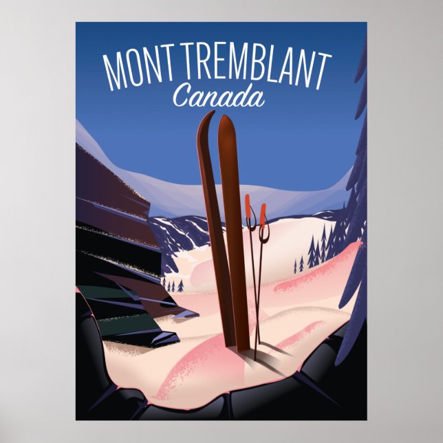Affiche Mont Tremblant Ski Canada (Devant)