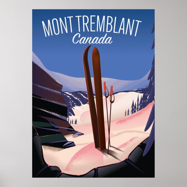 Affiche Mont Tremblant Ski Canada (Devant)