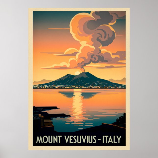 Affiche Mont Vésuve Italie V06 (Devant)
