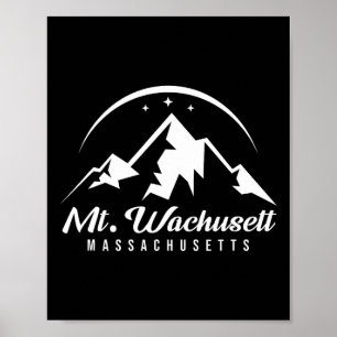Affiche Mont Wachusett Machusetts Station de ski Snowb