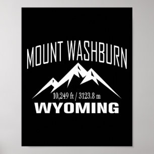 Affiche Mont Washburn Wyoming Club de sommet d'escalade en