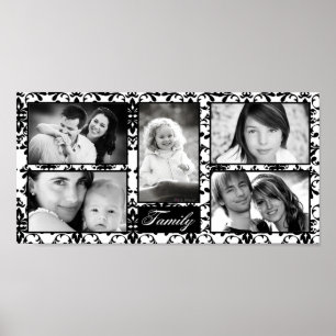 Affiche Montage de collage familial personnalisé de 10 po 