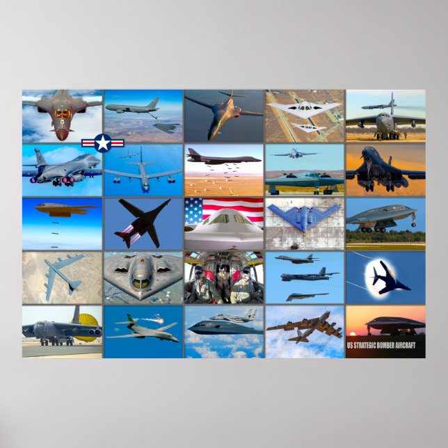 AFFICHE "MONTAGE" DE L'AÉRONEF DE BOMBE STRATÉGIQUE AMÉRIC (Devant)