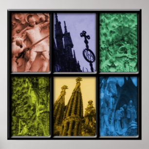 Affiche Montage de Sagrada Familia