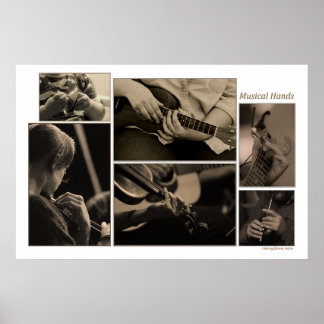 Affiche Montage des mains musicales par Miriam A Kilmer