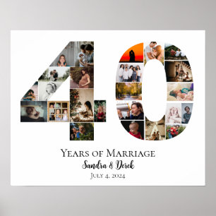 Affiche Montage photo pour le 40e anniversaire