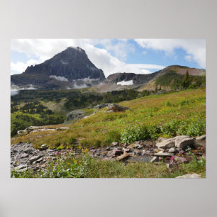 Affiche Montagne Bearhat et ruisseau glaciaire