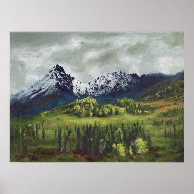 Affiche Montagne bleue du Grand Nord : Imprimer (Devant)