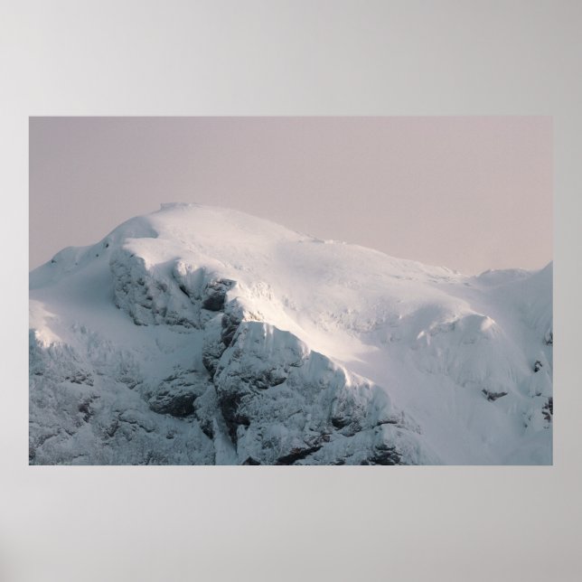 Affiche Montagne couverte de neige (Devant)