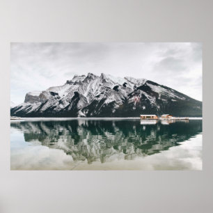 AFFICHE MONTAGNE COUVERTE DE NEIGE