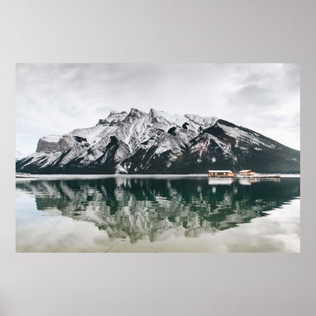 AFFICHE MONTAGNE COUVERTE DE NEIGE (Devant)