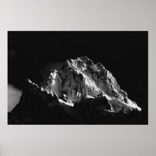 Affiche Montagne couverte par le soleil