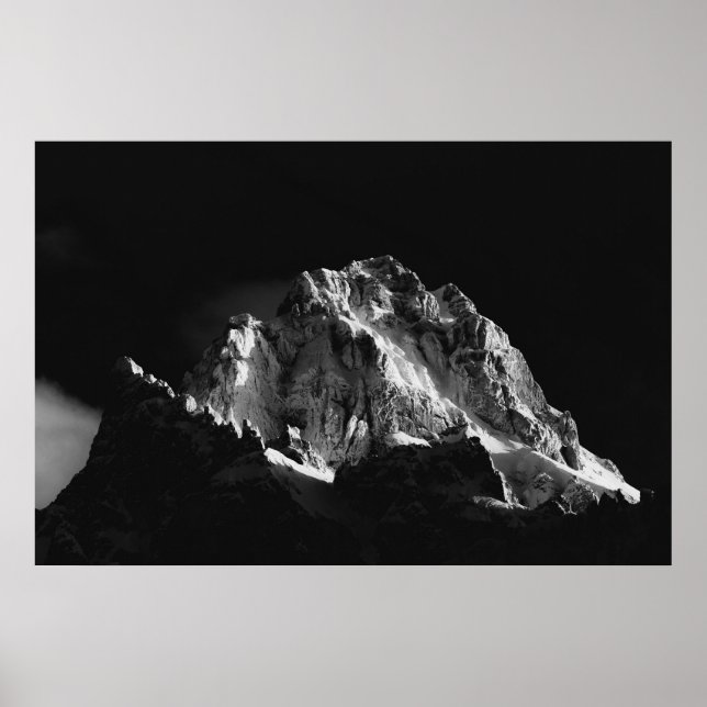 Affiche Montagne couverte par le soleil (Devant)