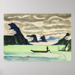 Affiche Montagne de Kirchner Expressionnisme Lac Art fin