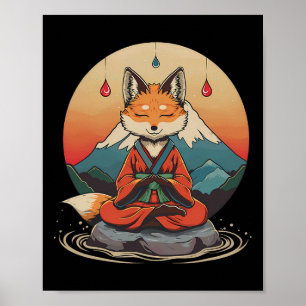 Affiche Montagne de méditation de yoga Zen Bouddha Bouddhi