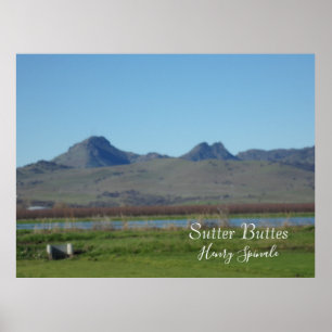 Affiche Montagne de Sutter Buttes
