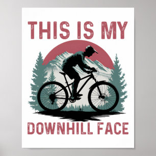 Affiche Montagne drôle de vélo de montagne cycliste Mtb Mo