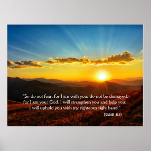 Affiche Montagne du lever du soleil N'ayez pas peur Esaïe