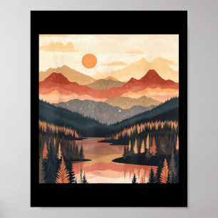 Affiche Montagne du lever du soleil Randonnée dans la natu