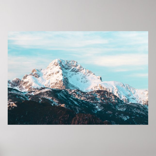 Affiche Montagne enneigée (Devant)
