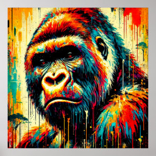 AFFICHE MONTAGNE GORILLA