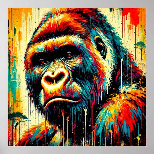 AFFICHE MONTAGNE GORILLA (Devant)