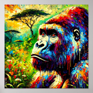 AFFICHE MONTAGNE GORILLA 2