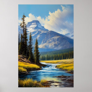 Affiche Montagne majestueuse de neige